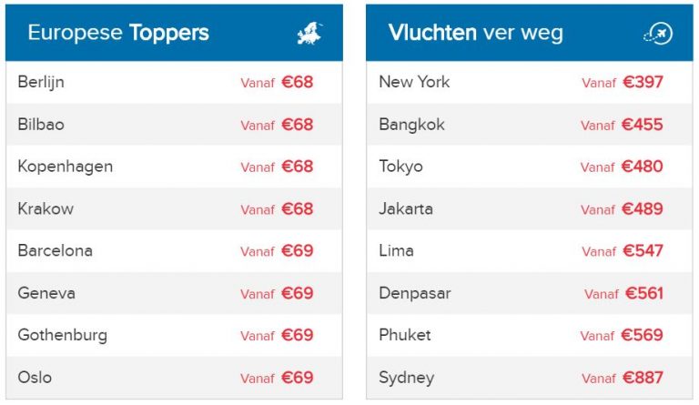 Connections vliegtickets