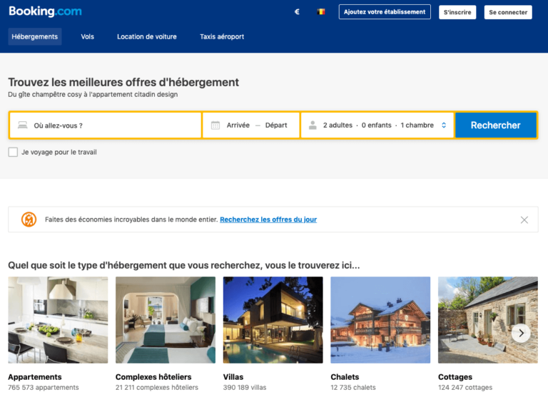 Booking.com dernières minutes