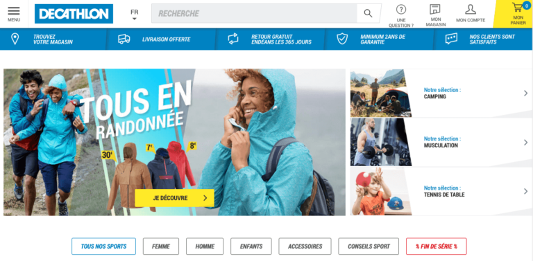 Boutique en ligne Decathlon
