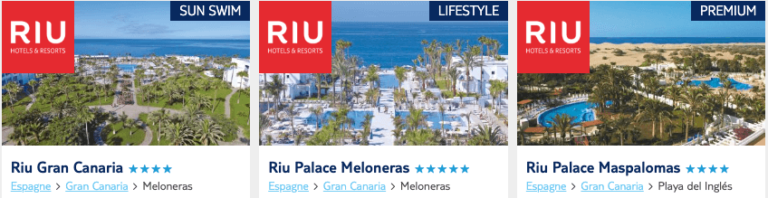 Hôtels RIU Grande Canarie