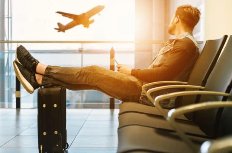 Vertrek van een regionale luchthaven