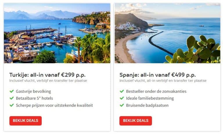 Vroegboek Deals Sunweb
